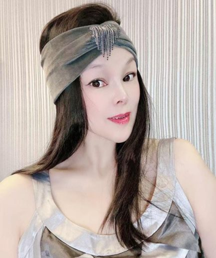 Velvet Headband with Rhinestone Fringe Accent